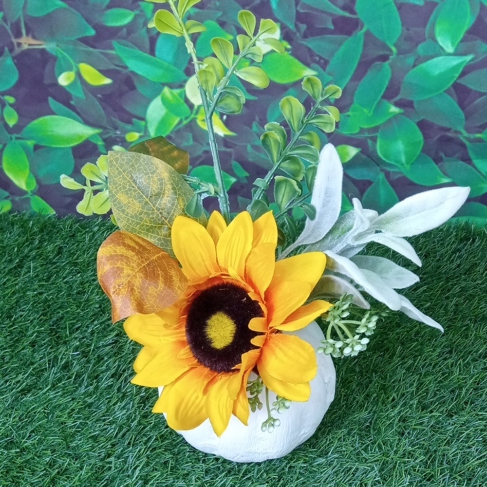🍂 Sunflower Pumpkin Fall Arrangement